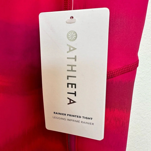 NEW ATHLETA Rainier Printed Pink Athletic‎ Leggings Tight Women's 3X - Picture 4 of 14